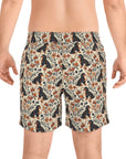 Blossoming Dachshunds Delight Men's Mid-Length Swim Shorts