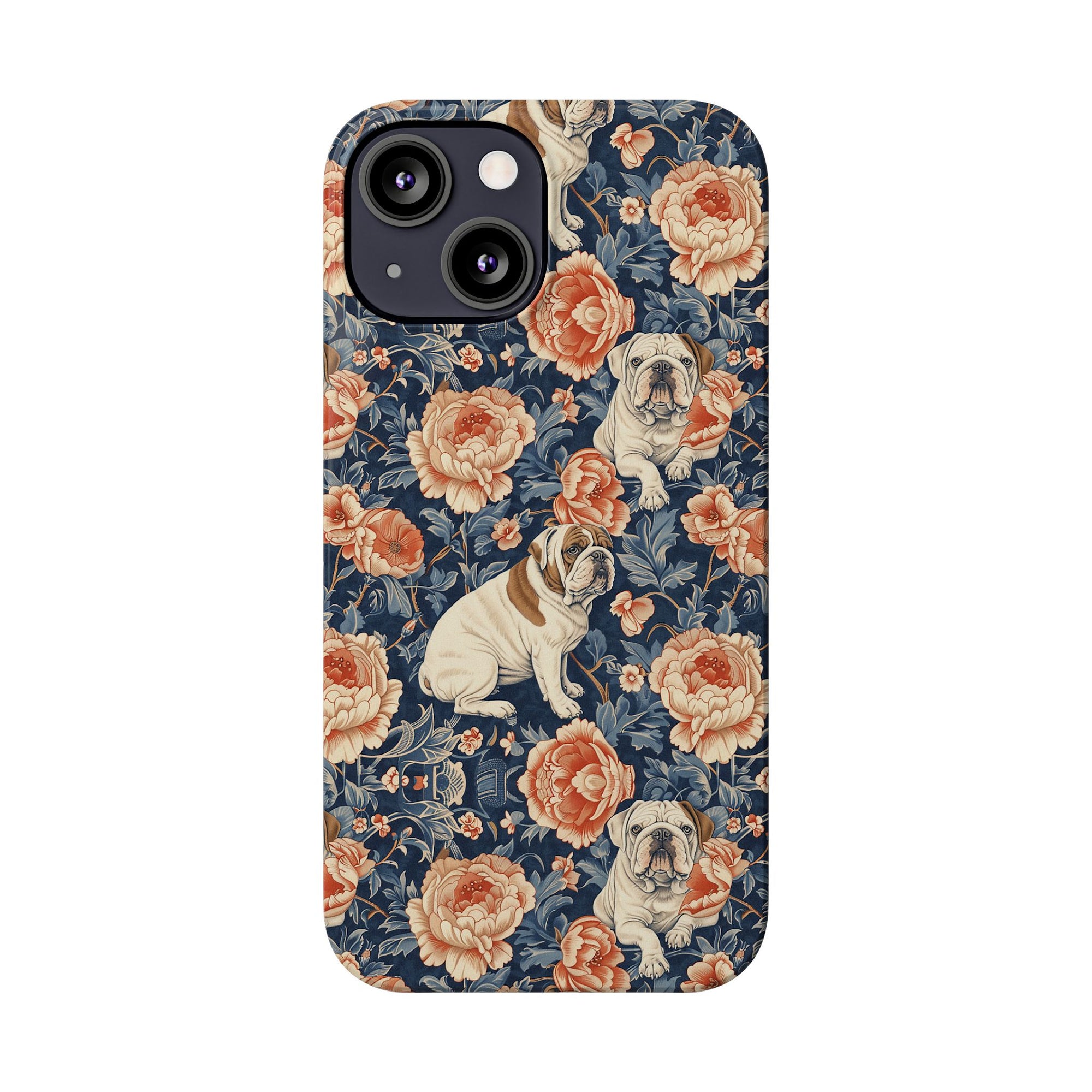 Blooming Bulldog Beauty Slim Phone Cases