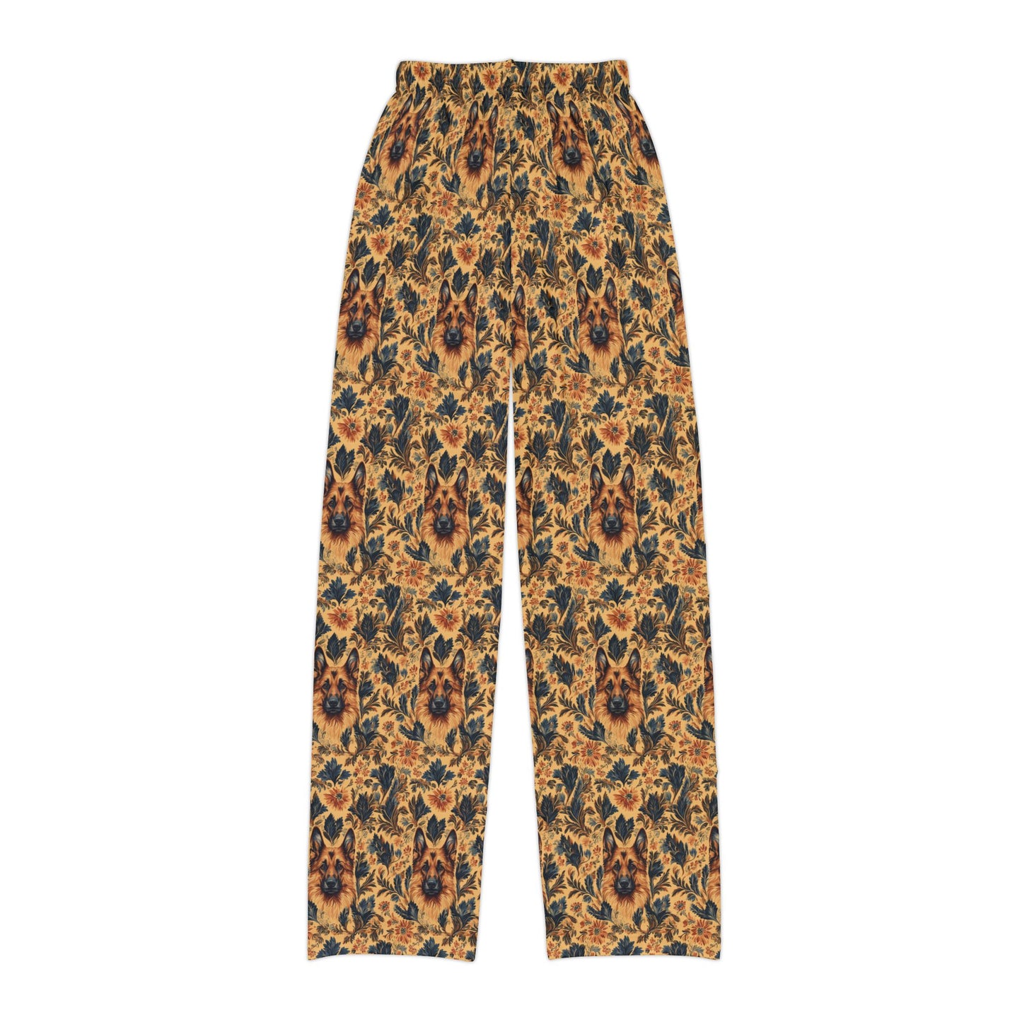 Autumnal German Shepherd Glamour Kids Pajama Pants