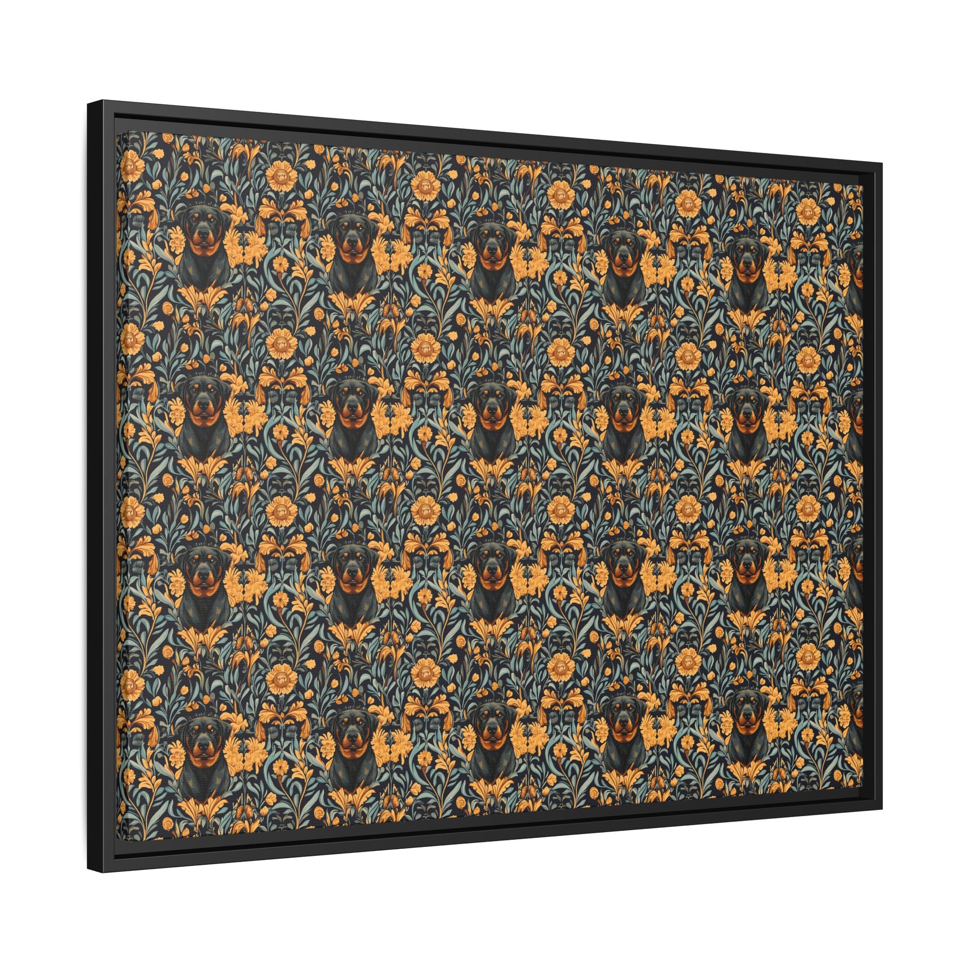 Ruffle Rottie Glamourific Matte Canvas, Framed