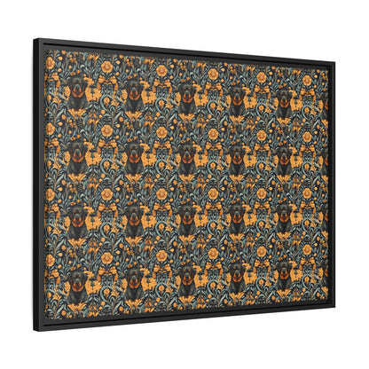 Ruffle Rottie Glamourific Matte Canvas, Framed