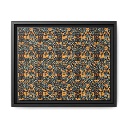 Ruffle Rottie Glamourific Matte Canvas, Framed