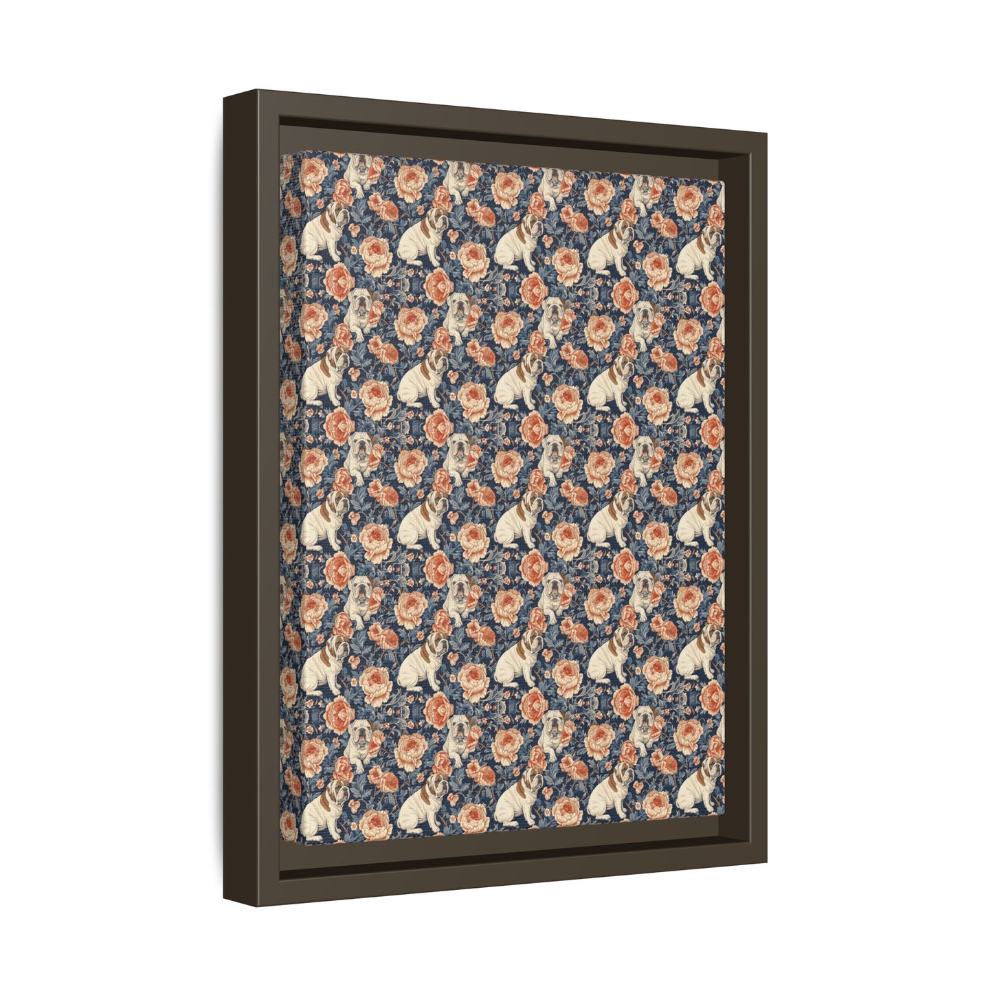 Blooming Bulldog Beauty Matte Canvas, Framed