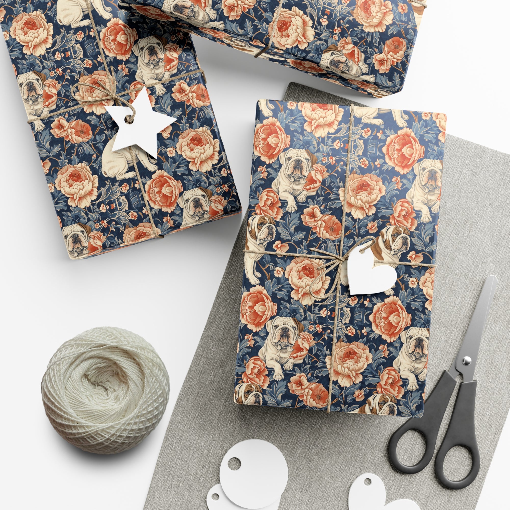 Blooming Bulldog Beauty Gift Wrap Papers