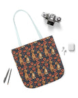 Floral Pawsome Dachsund Delight Canvas Tote Bag