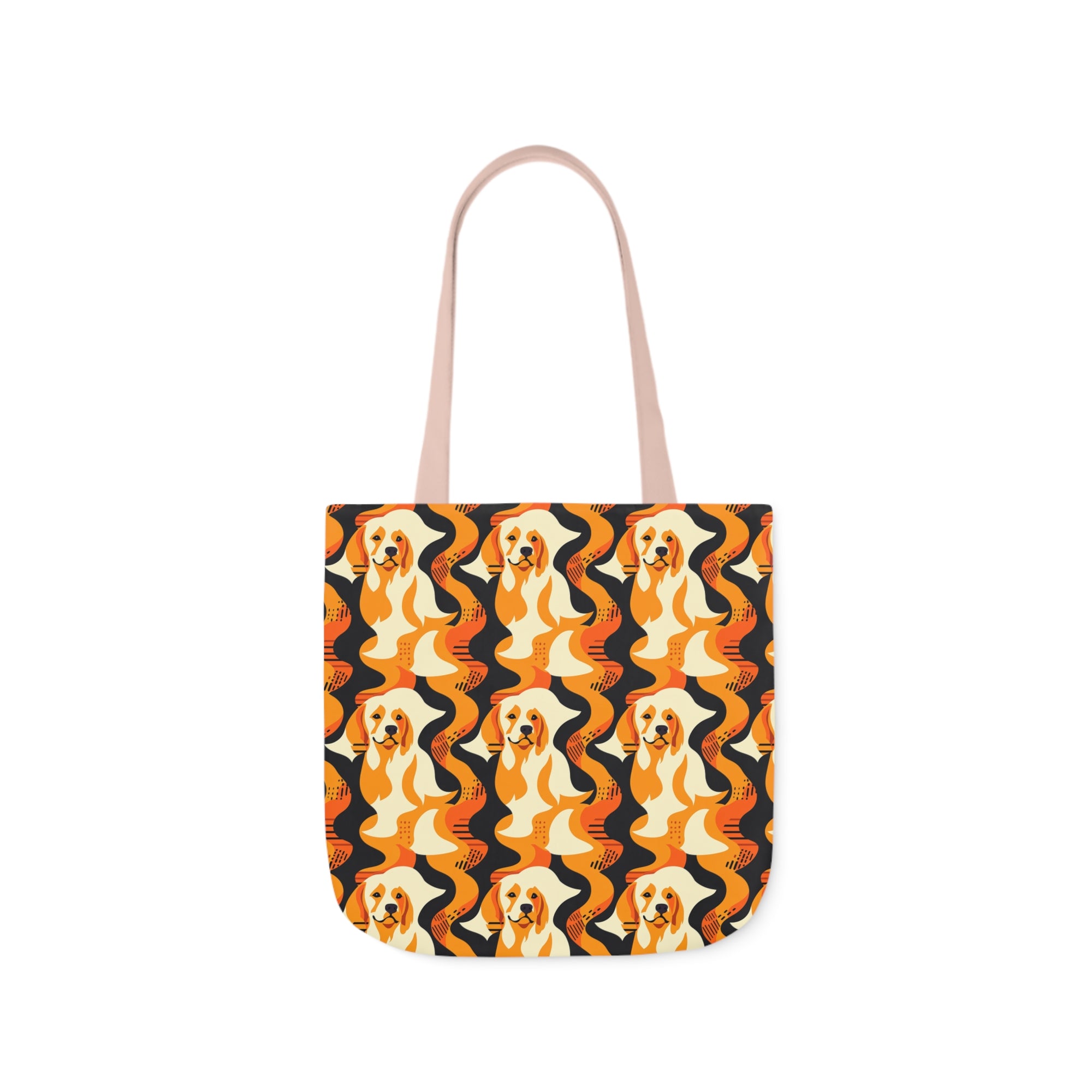 Golden Woof Abstract Glamour Canvas Tote Bag