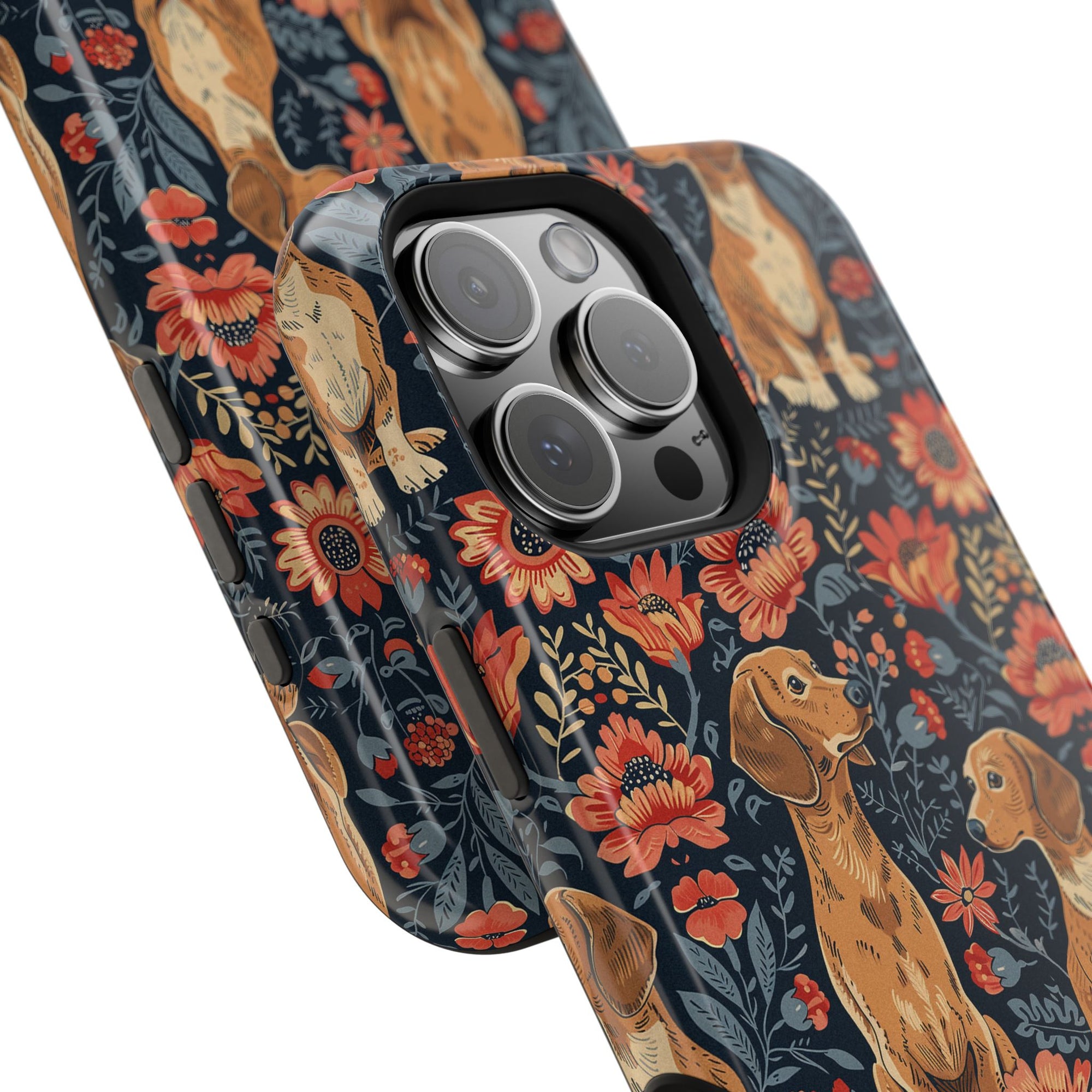 Floral Pawsome Dachsund Delight Magnetic Tough Cases