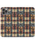 Pawsome Rottweiler Royalty Plaid Flip Cases