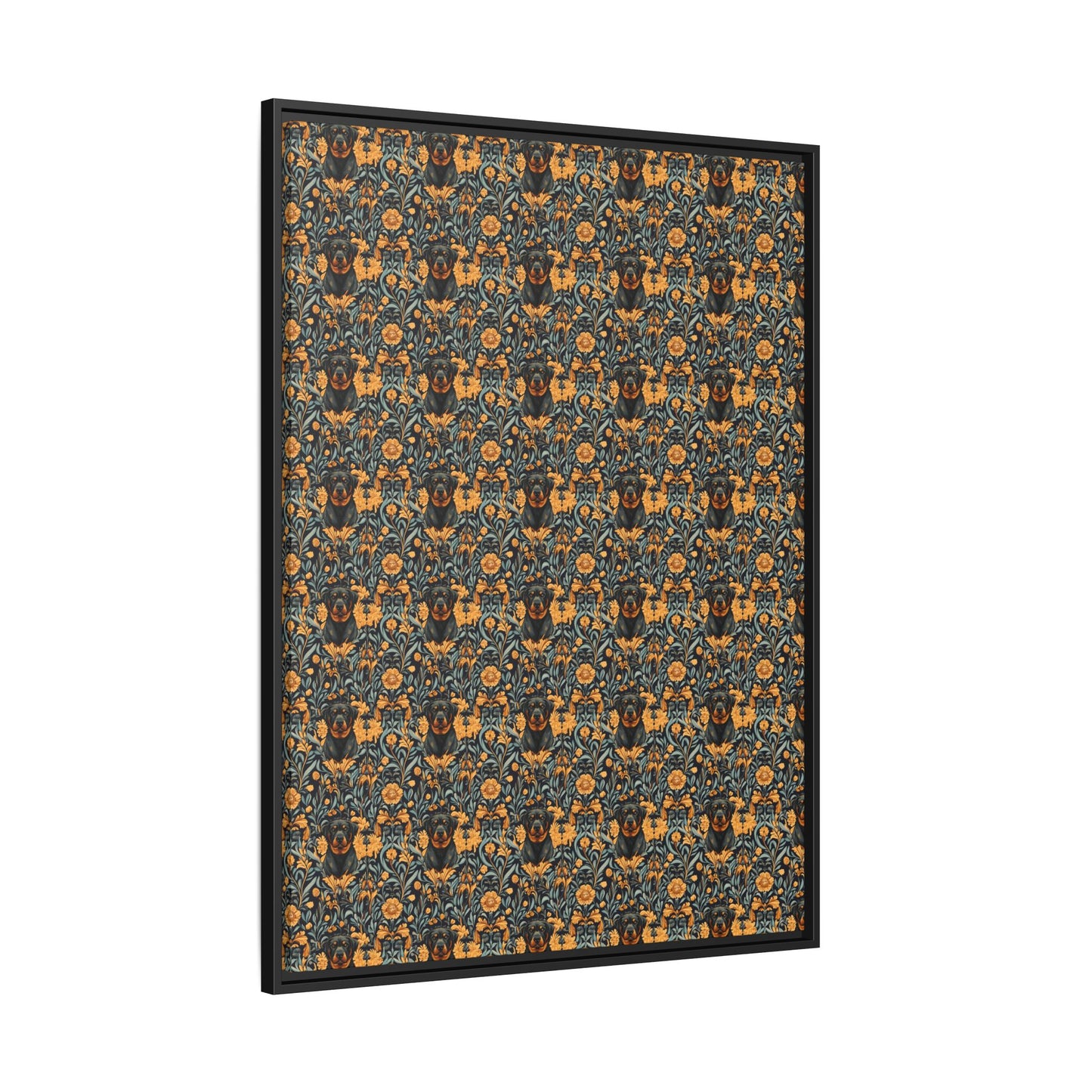 Ruffle Rottie Glamourific Matte Canvas, Framed