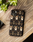 Nighttime Corgi Glow Stride Slim Phone Cases