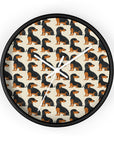 Whimsical Dachsund Dreamcatcher Wall Clock