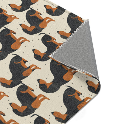 Dachshund Delight - Modern Area Rug