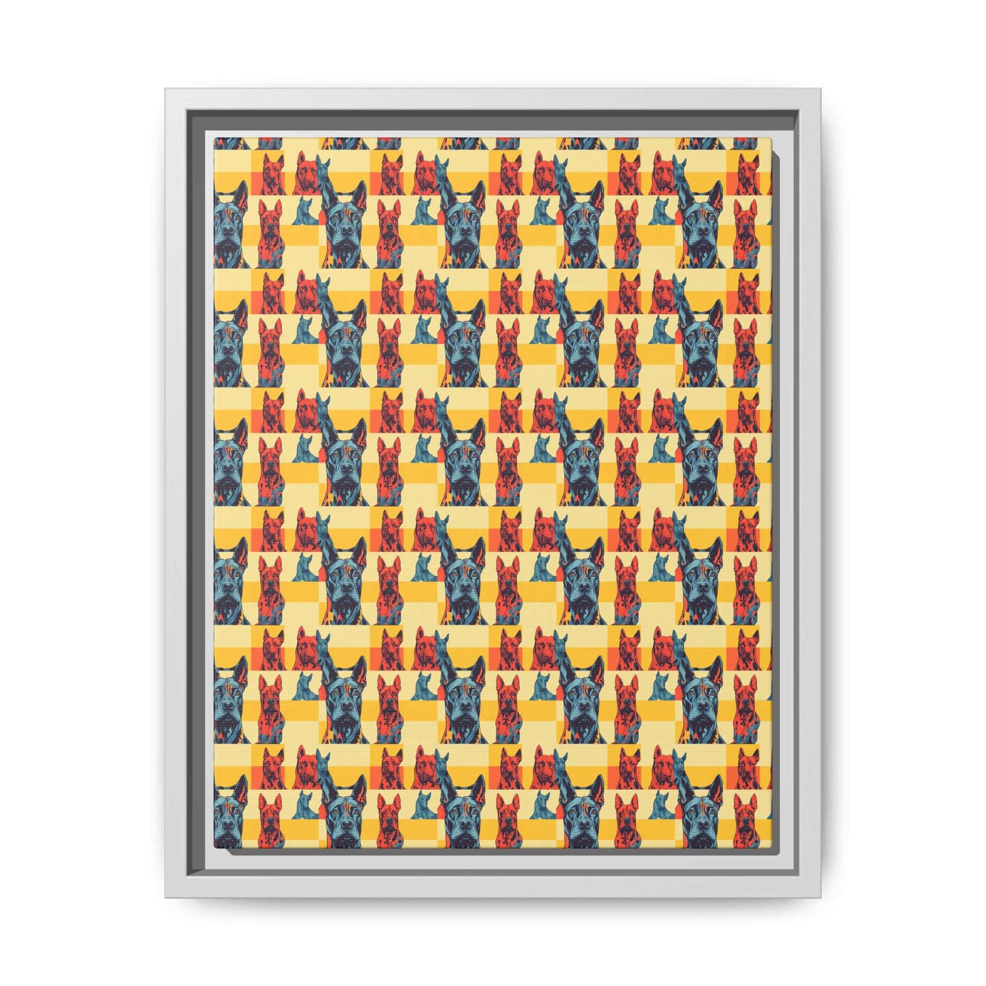 Dane-tastic Marvelous Mutt Mode Matte Canvas, Framed