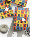 Frenchie Pop Art Pawfection Grid Gift Wrap Papers