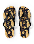 Golden Paws Floral Frenchie Flip Flops