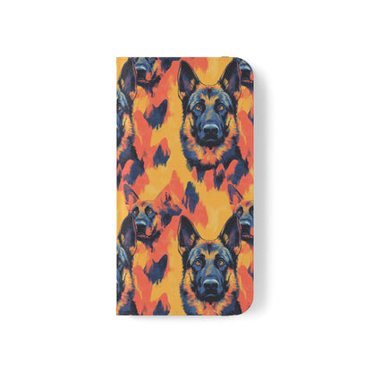 Impressionistic German Shepherds Flip Cases