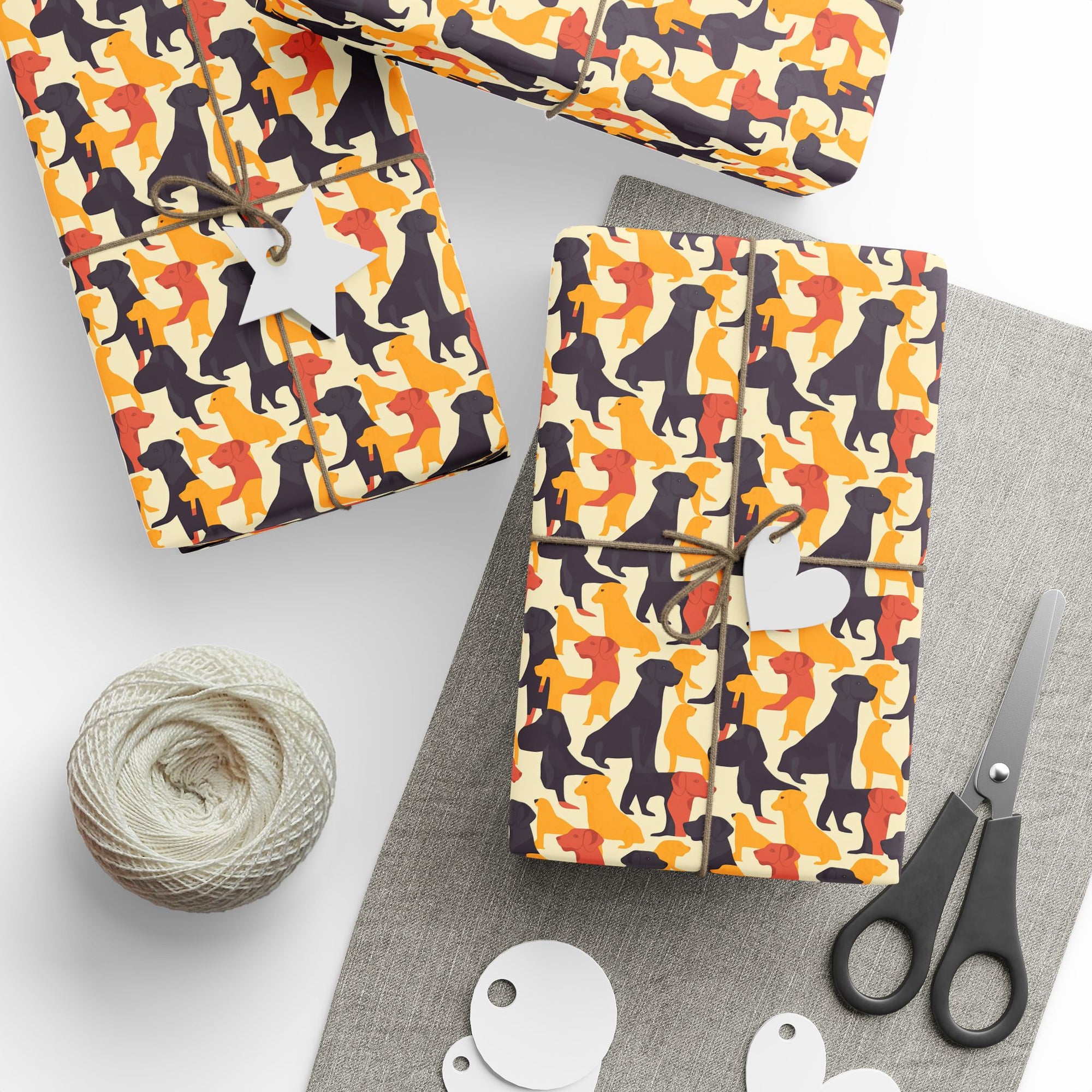 Modern Charm Labrador Chic Wrapping Paper