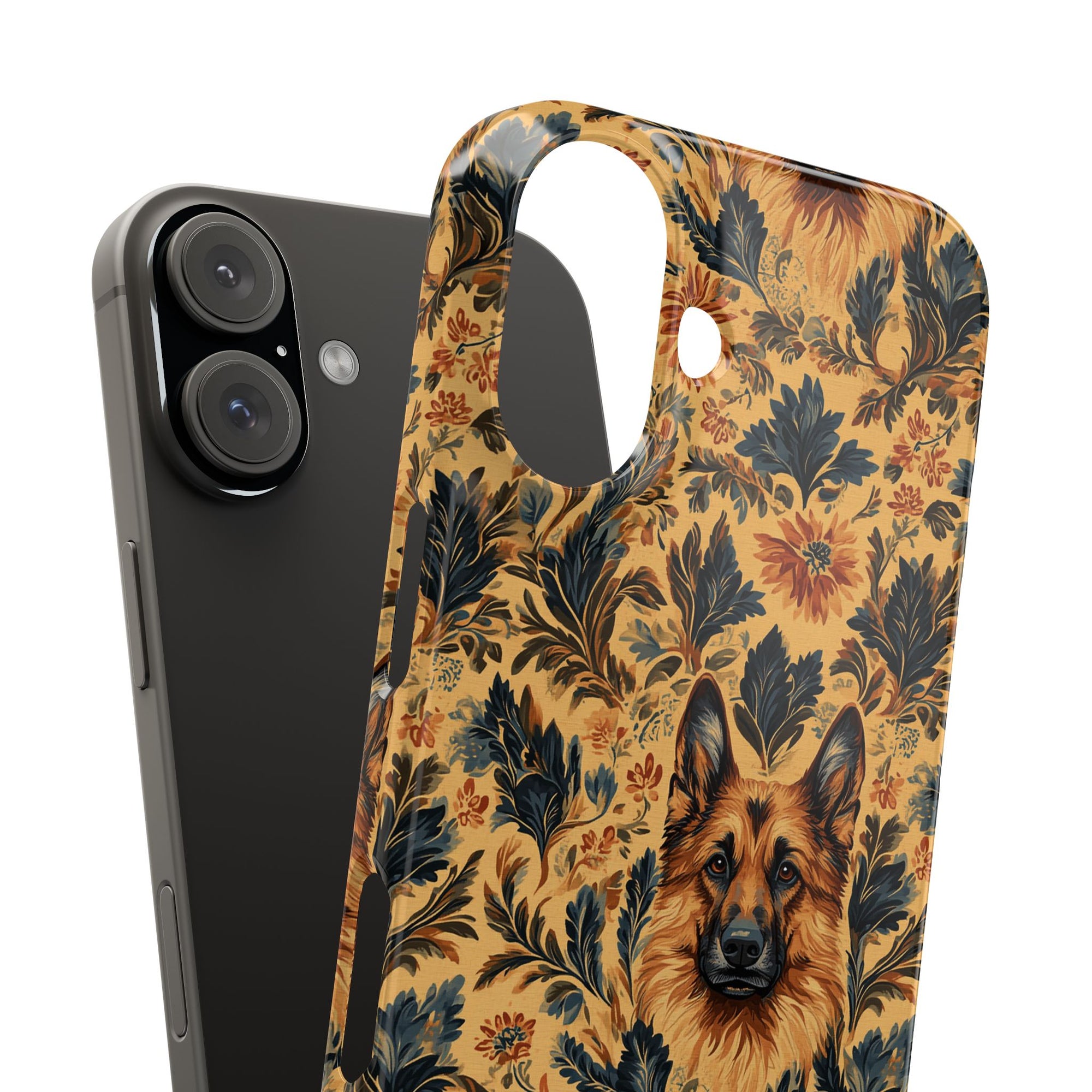 Autumnal German Shepherd Glamour Slim Phone Cases