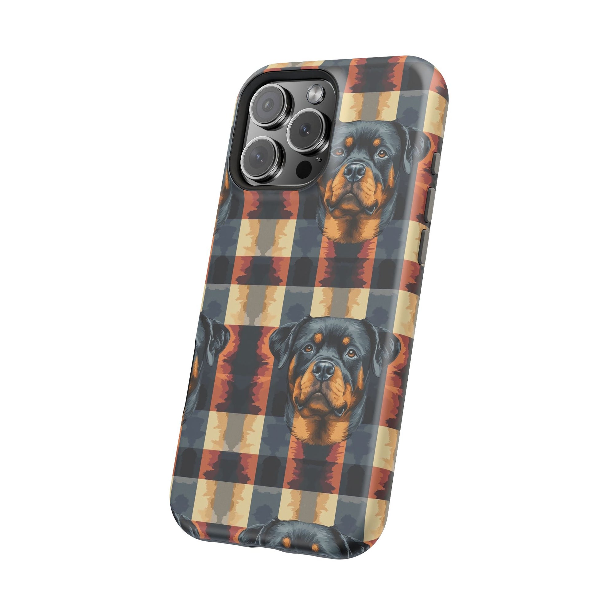 Pawsome Rottweiler Royalty Plaid Magnetic Tough Cases