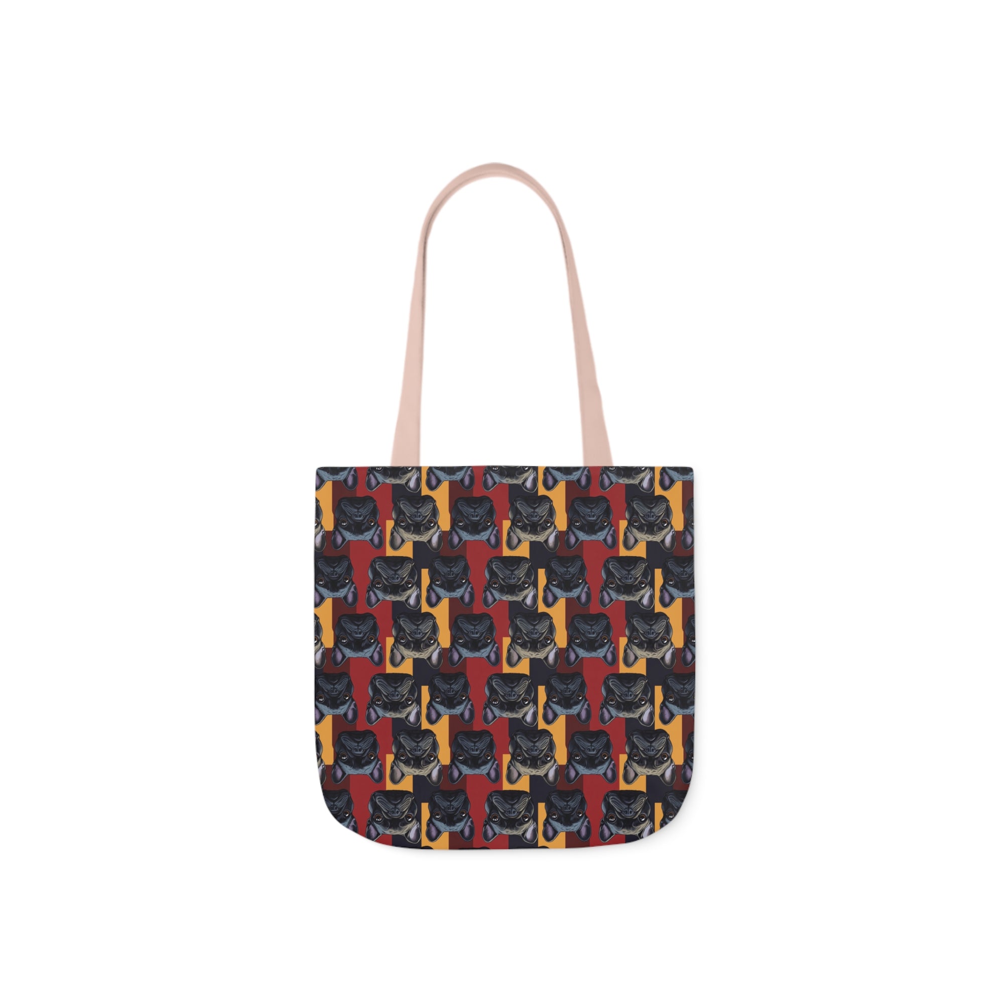 Chic Canine Checkmate - Frenchie Edition Canvas Tote Bag