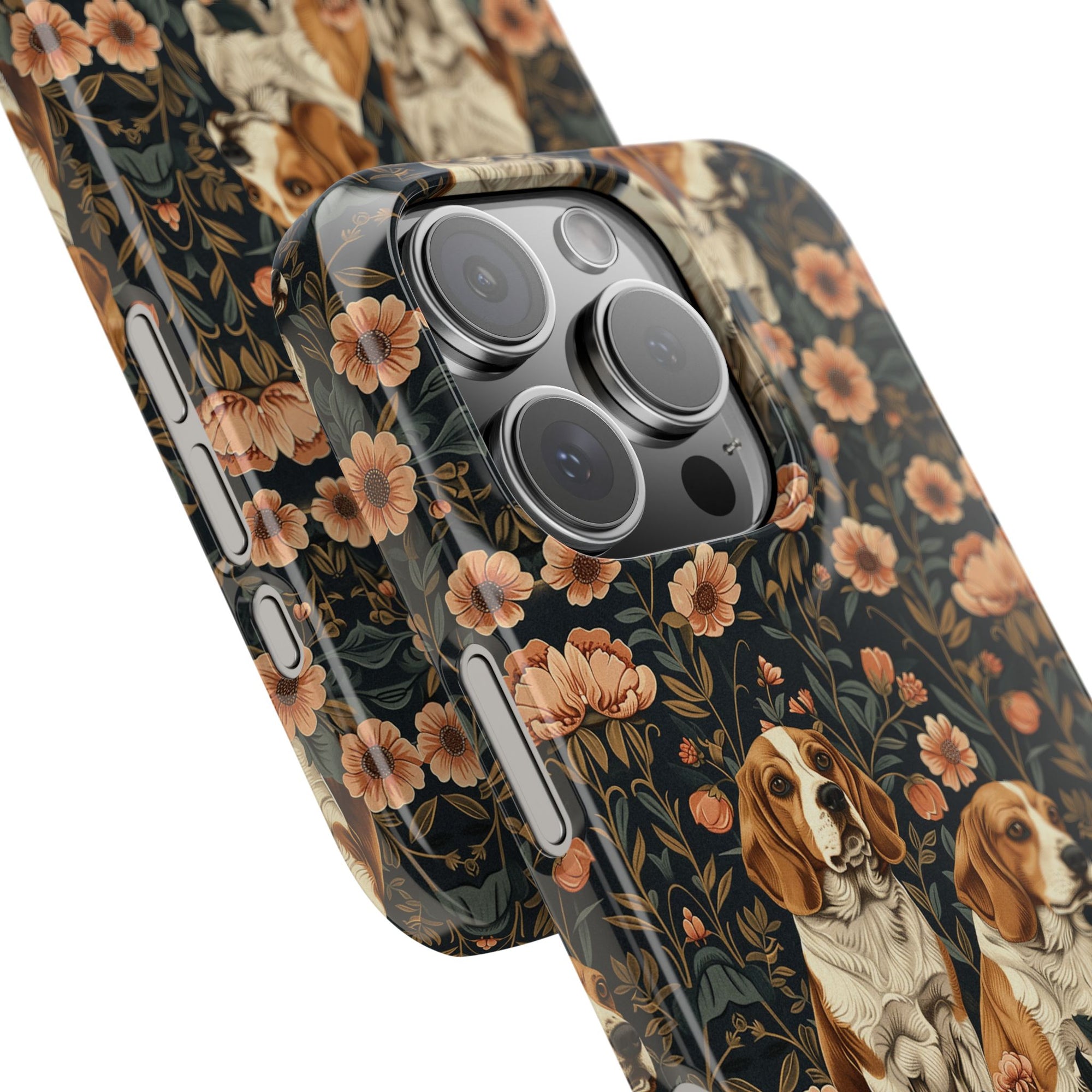 Beagle Blossom Bonanza Slim Phone Cases