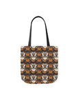 Bloomingly Bulldogistic Bouquet Canvas Tote Bag