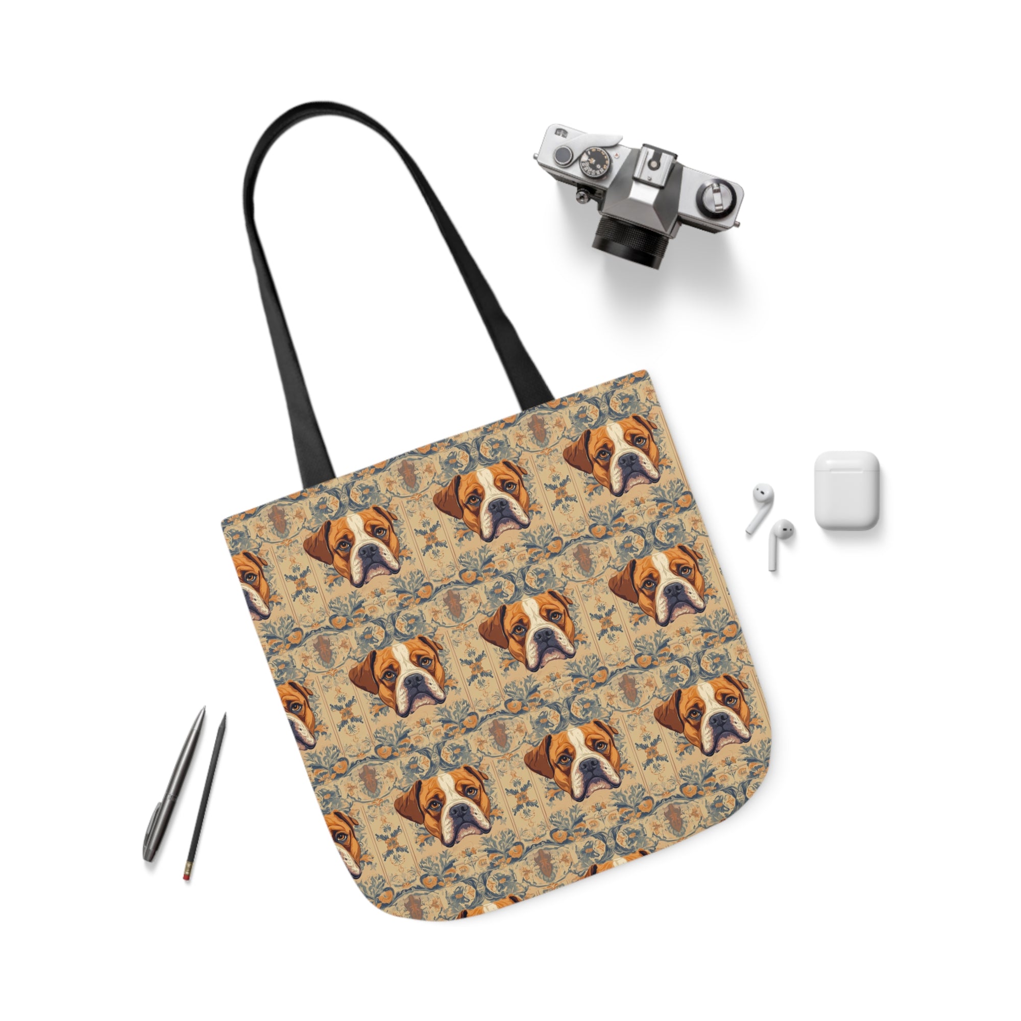 Bowtie Boxer Bliss Canvas Tote Bag