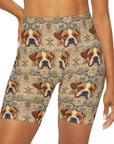 Bowtie Boxer Bliss High Waisted Yoga Shorts