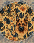 Autumnal German Shepherd Glamour Ceramic Coaster