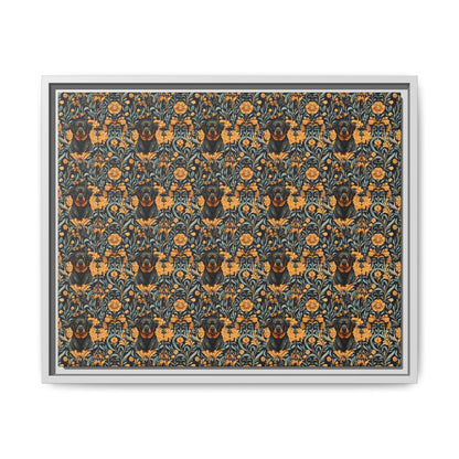 Ruffle Rottie Glamourific Matte Canvas, Framed