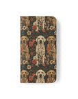 Blossoming Labradors Bouquet Flip Cases