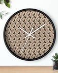 Blossoming Dachshunds Delight Wall Clock