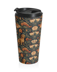 Dazzling Dachsund Blossoms & Foliage Stainless Steel Travel Mug