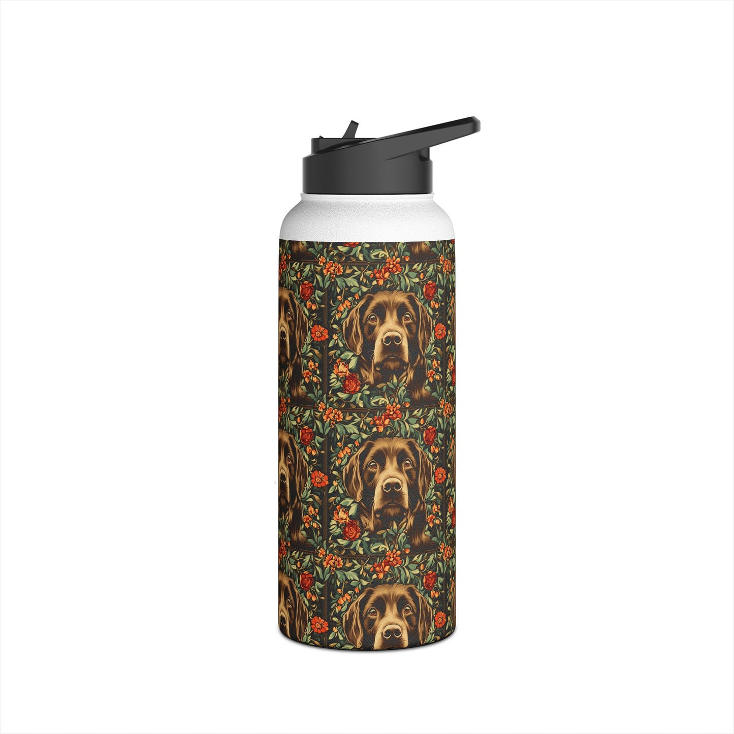 Labrador Lush Pooch Tapestry Stainless Steel Water Bottle