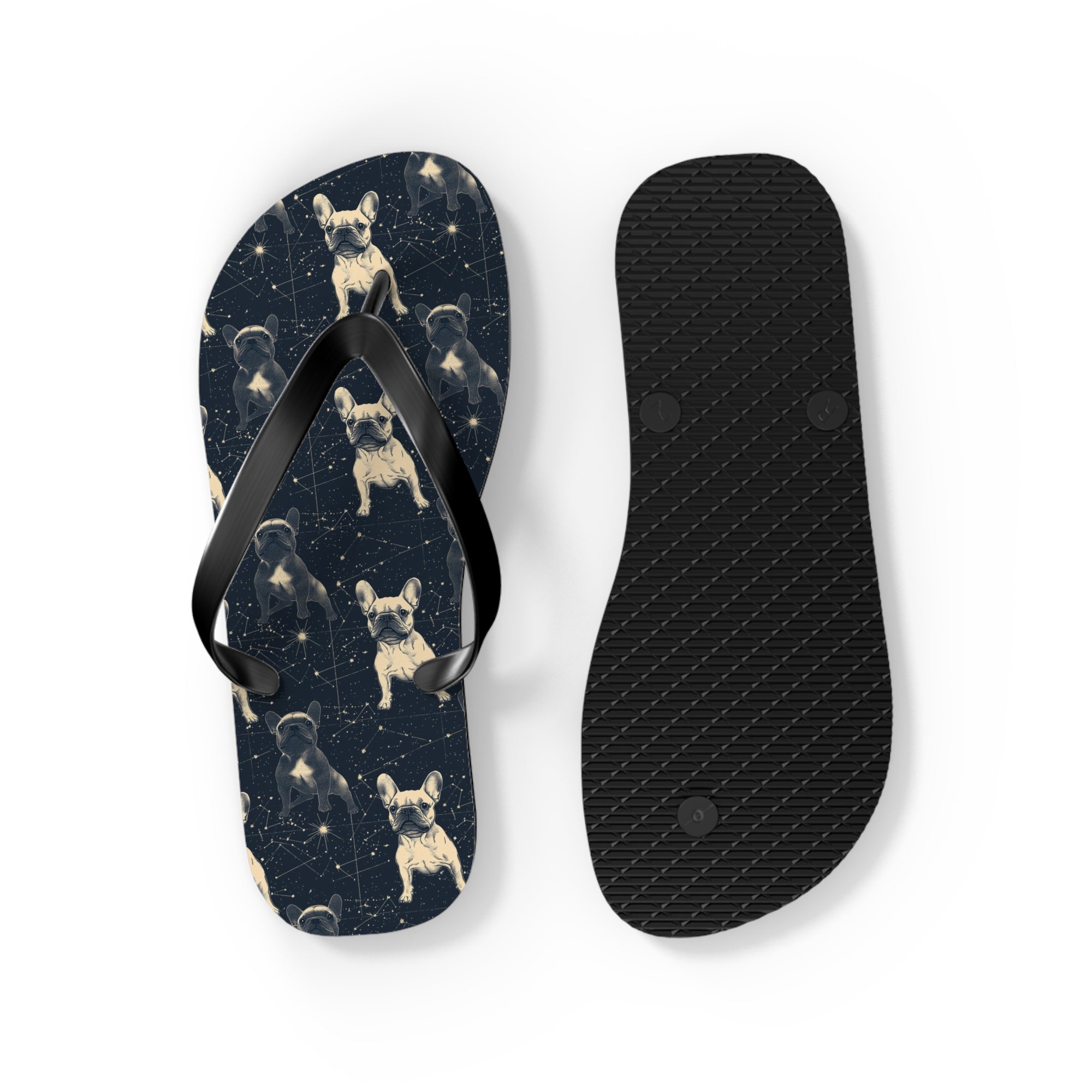 Frenchie Celestial Soar Flip Flops