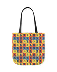 Frenchie Pop Art Pawfection Grid Canvas Tote Bag