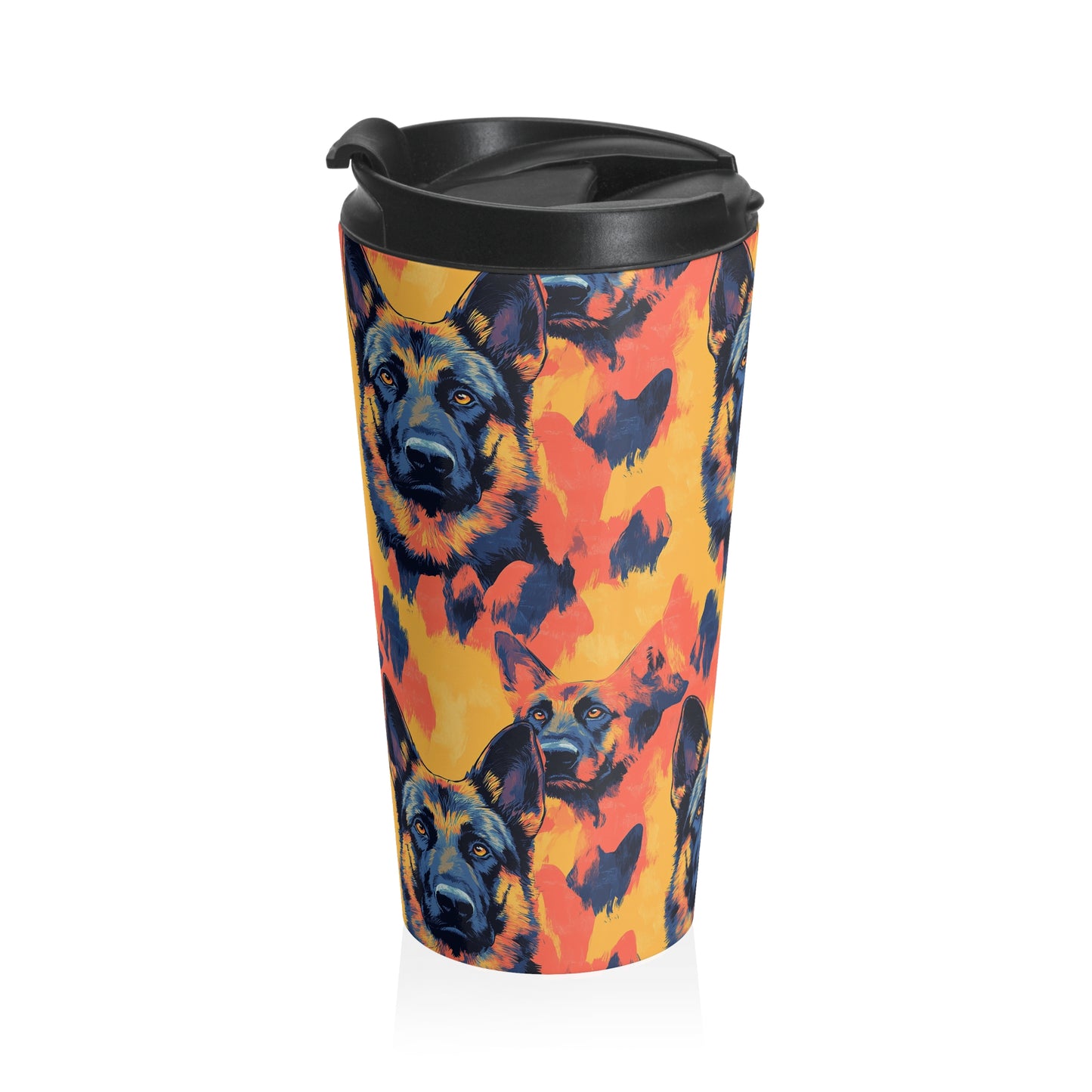 Impressionistic German Shepherds Stainless Steel Travel Mug