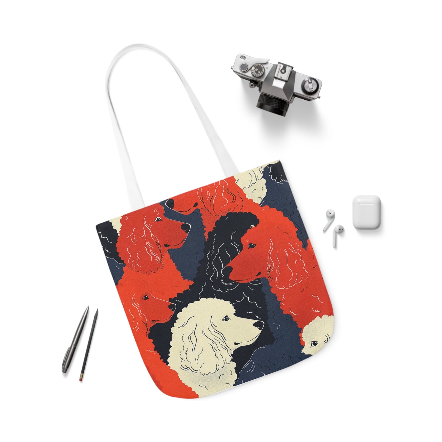 Poodle Canvas Tote Bag