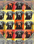 Whimsical Warhol Labrador Ceramic Coaster