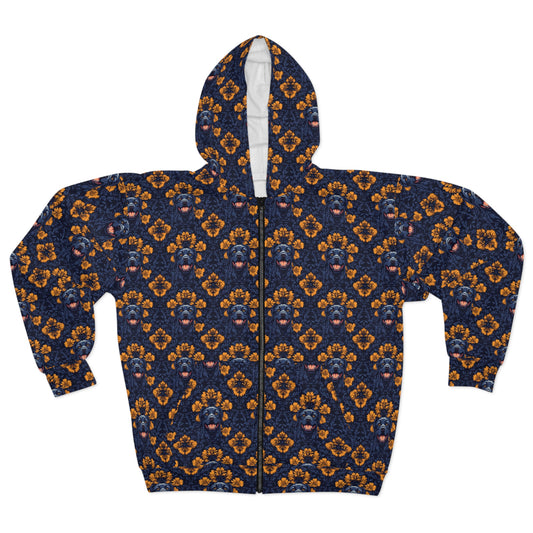 Royal Rottweiler Regalia Unisex Zip Hoodie