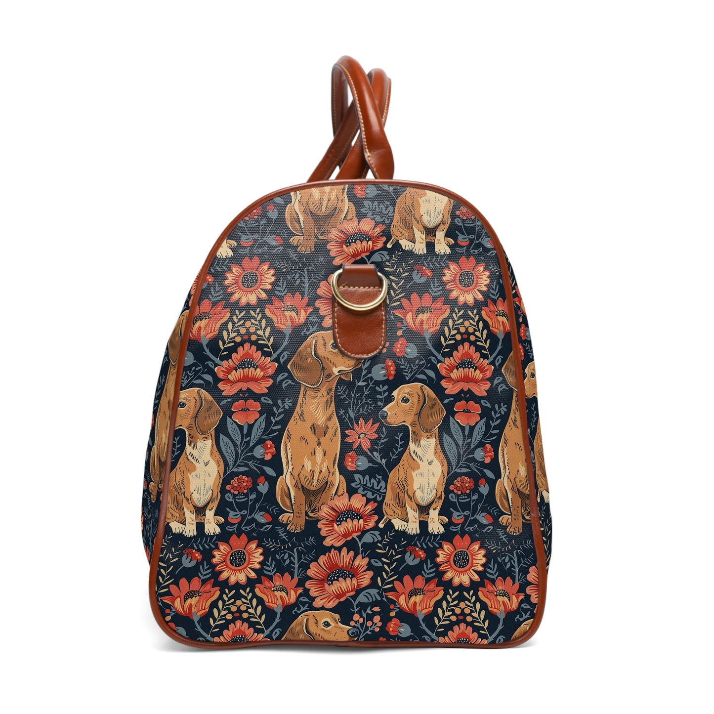 Floral Pawsome Dachsund Delight Waterproof Travel Bag