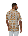 Golden Glamour Paws - Luxe Licks for Regal Retrievers Men's Hawaiian Camp Shirt