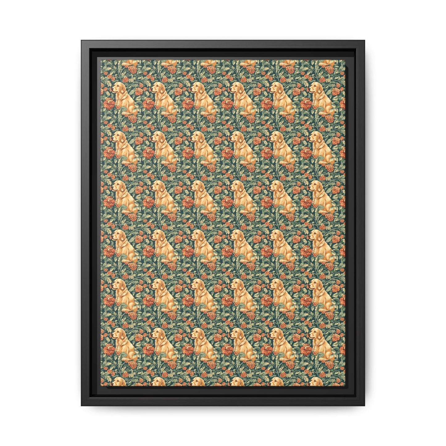 Blooming Goldie Glam Matte Canvas, Framed