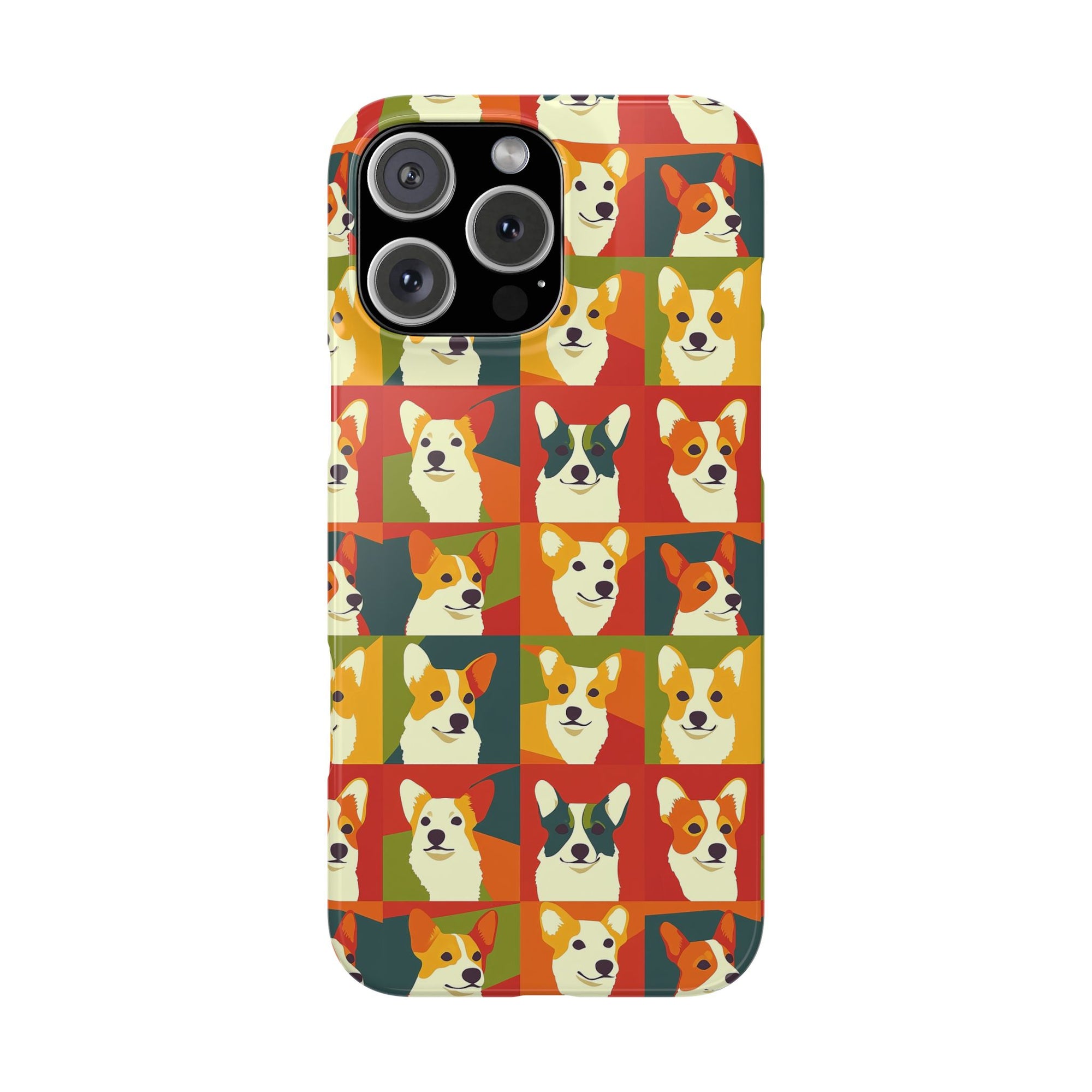 Corgi Chic Popart Pup Slim Phone Cases