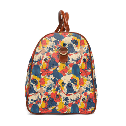 Bloom Pup Frenchietastic Splatter Waterproof Travel Bag