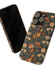 Dazzling Dachsund Blossoms & Foliage Slim Phone Cases