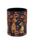 Floral Pawsome Dachsund Delight Accent Coffee Mug