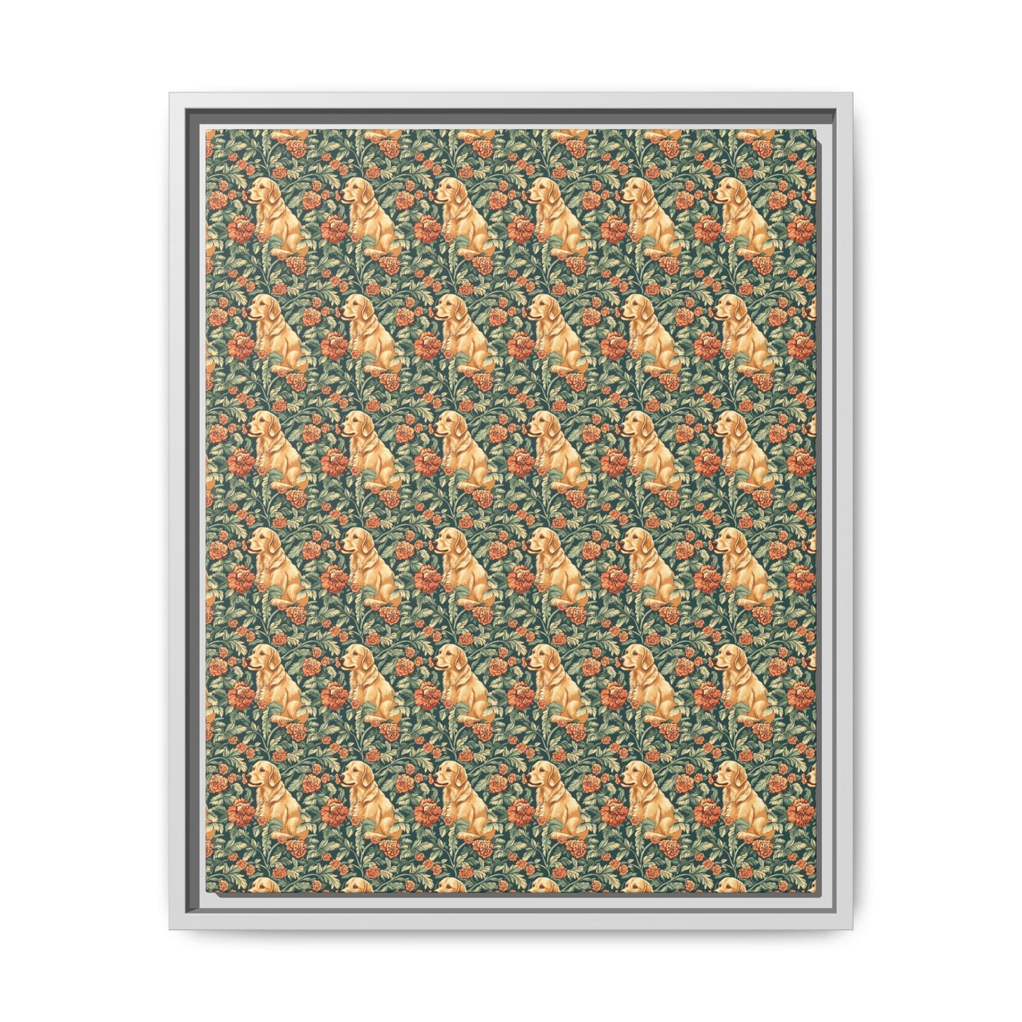 Blooming Goldie Glam Matte Canvas, Framed