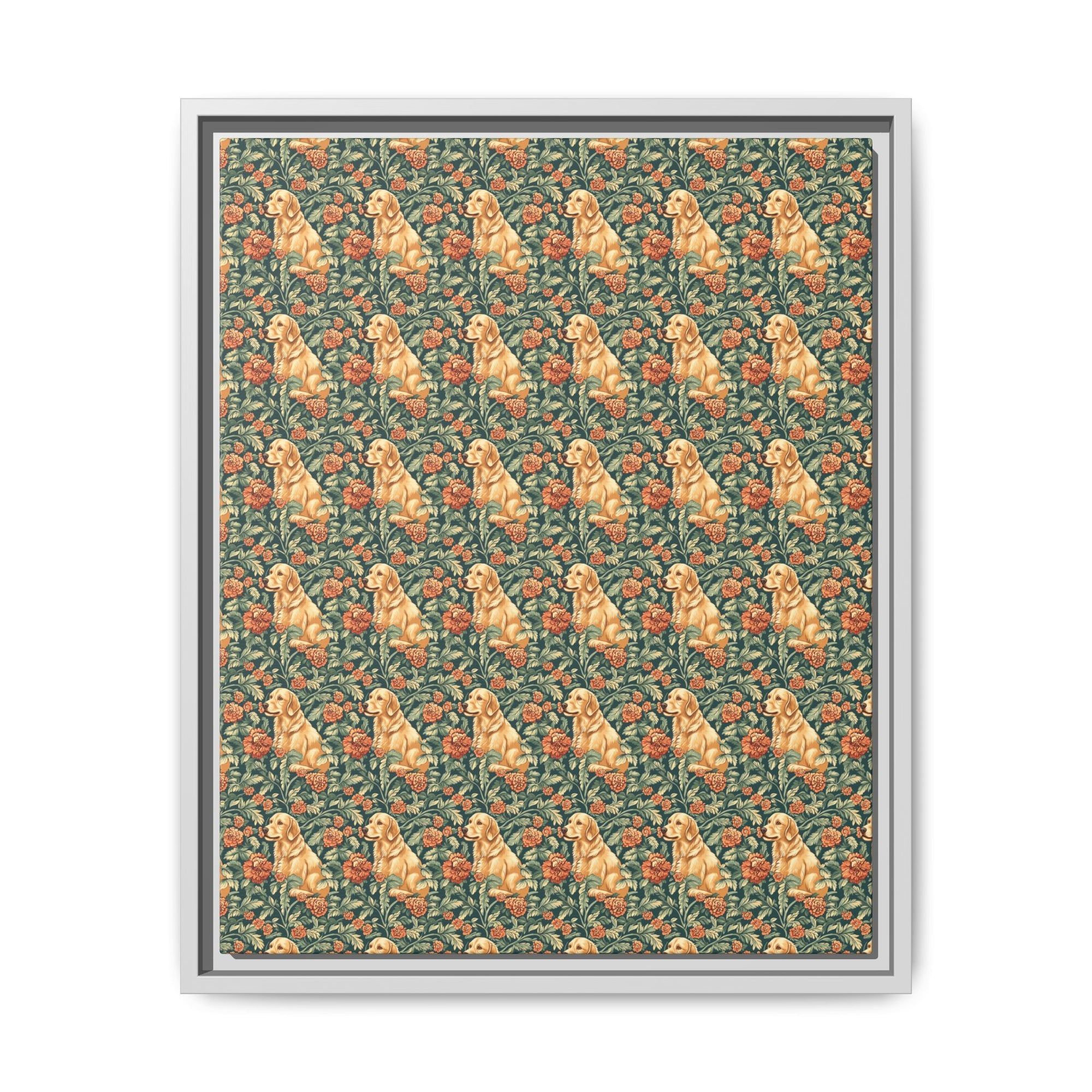 Blooming Goldie Glam Matte Canvas, Framed