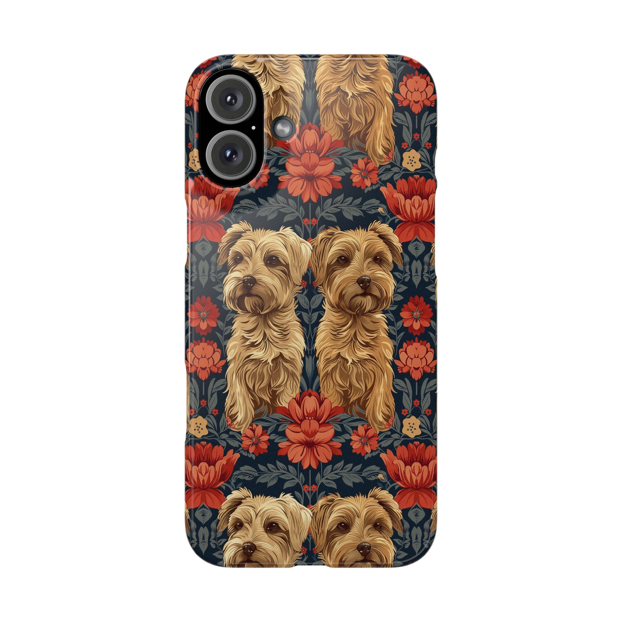 Yorkie Charm Twins Slim Phone Cases